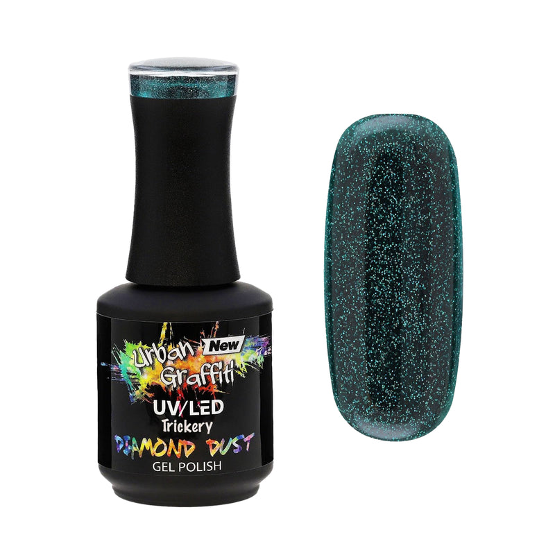 Trik - UGGP-DD006 - Zelený glitrový gélový lak Urban Graffiti 15ml