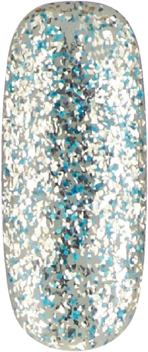 Winter Waterfall - UGGP-A0912 Urban Graffiti modrý a strieborný glitter gélový lak 15ml
